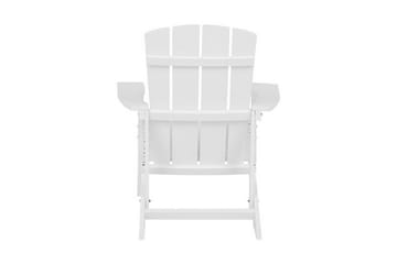 Trädgårdsstol med fotpall vit ADIRONDACK - Vit - Utemöbler & utemiljö - Utestol & trädgårdsstol - Matstol & karmstol utomhus