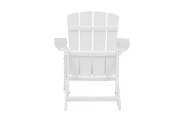 Trädgårdsstol med fotpall vit ADIRONDACK - Vit - Utemöbler & utemiljö - Utestol & trädgårdsstol - Matstol & karmstol utomhus
