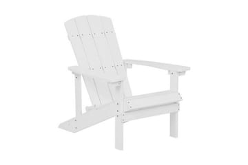 Trädgårdsstol med fotpall vit ADIRONDACK - Vit - Utemöbler & utemiljö - Utestol & trädgårdsstol - Matstol & karmstol utomhus