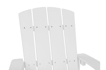 Trädgårdsstol med fotpall vit ADIRONDACK - Vit - Utemöbler & utemiljö - Utestol & trädgårdsstol - Matstol & karmstol utomhus