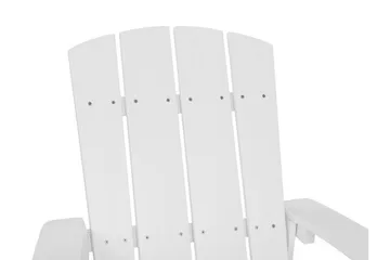 Trädgårdsstol med fotpall vit ADIRONDACK - Vit - Utemöbler & utemiljö - Utestol & trädgårdsstol - Matstol & karmstol utomhus