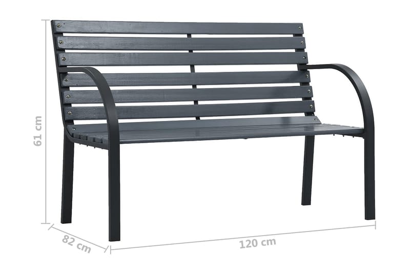 Trädgårdsstolar 2 st grå trä - Grå - Balkongstol - Matstol & karmstol utomhus
