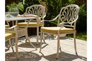 Trädgårdsstolar 4 st vit ANCONA - Vit - Utemöbler & utemiljö - Utestol & trädgårdsstol - Matstol & karmstol utomhus