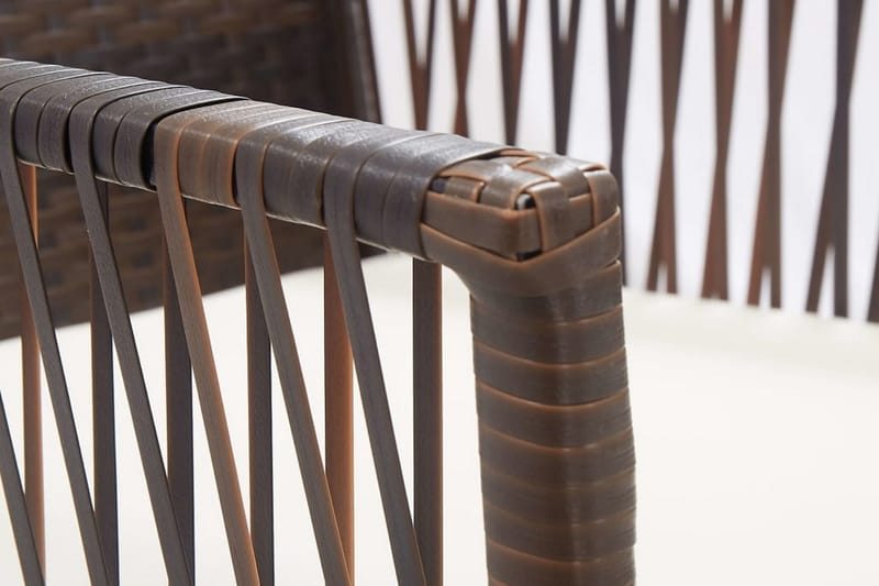 Trädgårdsstolar med dynor 2 st brun konstrotting - Brun - Balkongstol - Matstol & karmstol utomhus