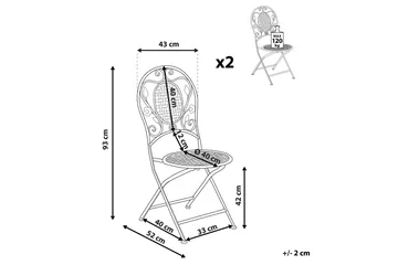 TrådgårdsUtestol 2 st krämvit BIVIO - Vit - Utemöbler & utemiljö - Utestol & trädgårdsstol - Matstol & karmstol utomhus