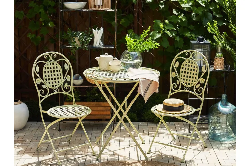 TrådgårdsUtestol 2 st Ljusgrön BIVIO - Grön - Utemöbler & utemiljö - Utestol & trädgårdsstol - Matstol & karmstol utomhus