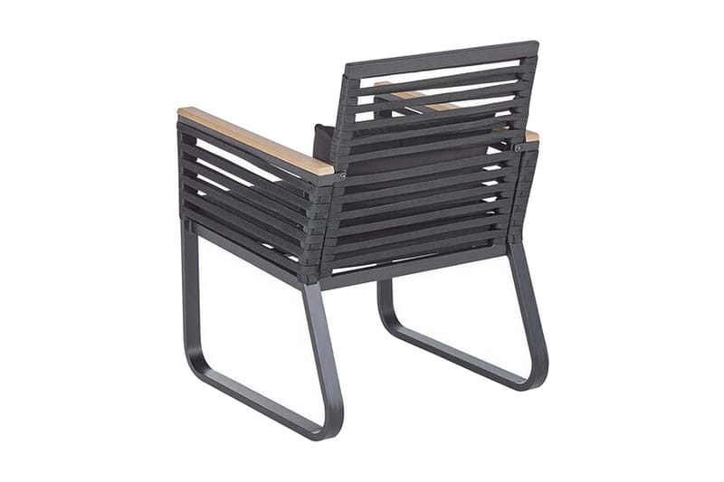 TrådgårdsUtestol 2 st svart CANETTO - Svart - Utemöbler & utemiljö - Utestol & trädgårdsstol - Matstol & karmstol utomhus