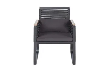 TrådgårdsUtestol 2 st svart CANETTO - Svart - Utemöbler & utemiljö - Utestol & trädgårdsstol - Matstol & karmstol utomhus