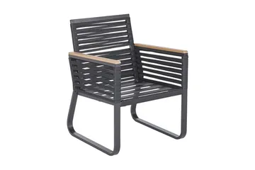 TrådgårdsUtestol 2 st svart CANETTO - Svart - Utemöbler & utemiljö - Utestol & trädgårdsstol - Matstol & karmstol utomhus