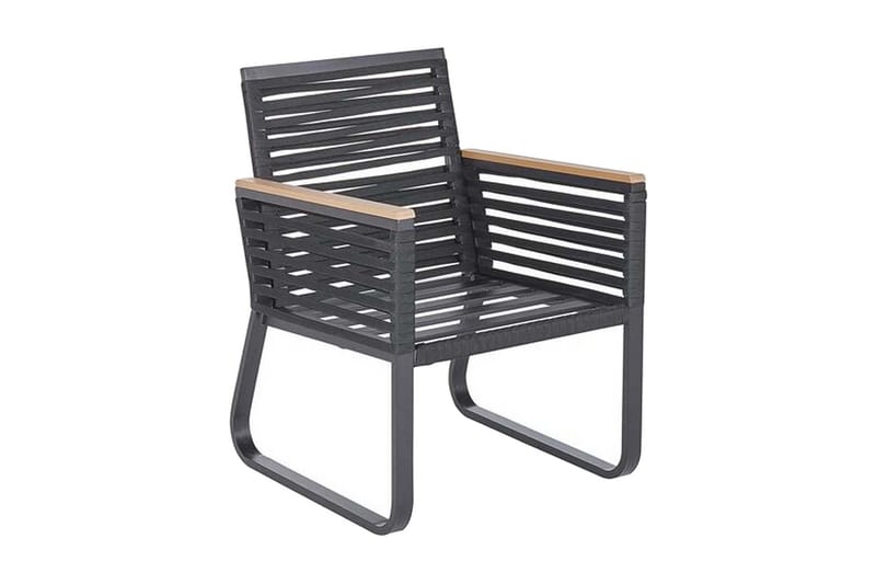 TrådgårdsUtestol 2 st svart CANETTO - Svart - Utemöbler & utemiljö - Utestol & trädgårdsstol - Matstol & karmstol utomhus