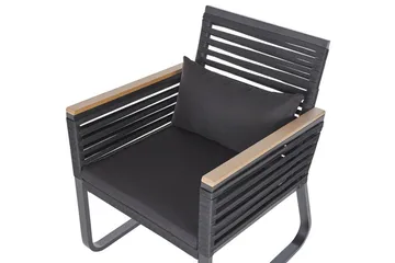 TrådgårdsUtestol 2 st svart CANETTO - Svart - Utemöbler & utemiljö - Utestol & trädgårdsstol - Matstol & karmstol utomhus