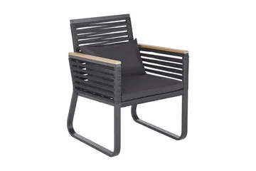 TrådgårdsUtestol 2 st svart CANETTO - Svart - Utemöbler & utemiljö - Utestol & trädgårdsstol - Matstol & karmstol utomhus