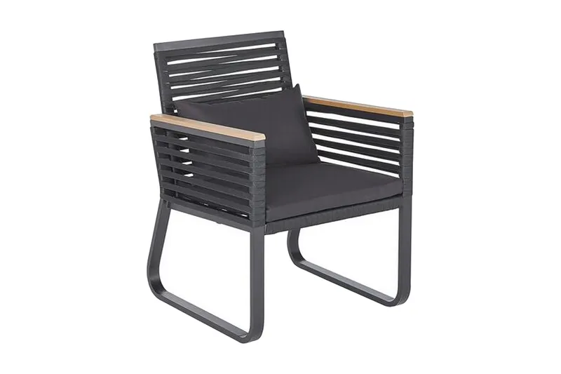 TrådgårdsUtestol 2 st svart CANETTO, Svart