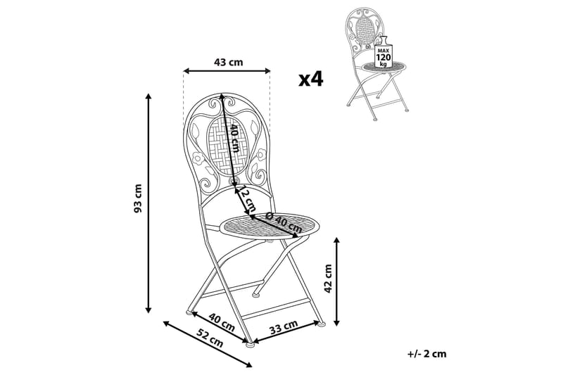 TrådgårdsUtestol 4 st krämvit BIVIO - Vit - Utemöbler & utemiljö - Utestol & trädgårdsstol - Matstol & karmstol utomhus