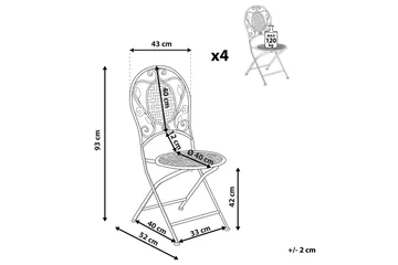 TrådgårdsUtestol 4 st krämvit BIVIO - Vit - Utemöbler & utemiljö - Utestol & trädgårdsstol - Matstol & karmstol utomhus