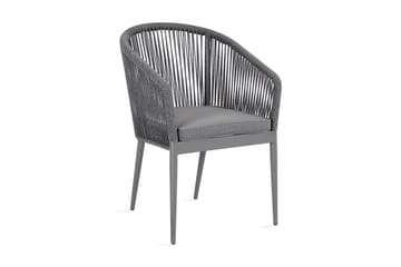 Utestol ECCO 57x65xH81cm grå aluminiumram - Utemöbler & utemiljö - Utestol & trädgårdsstol - Matstol & karmstol utomhus