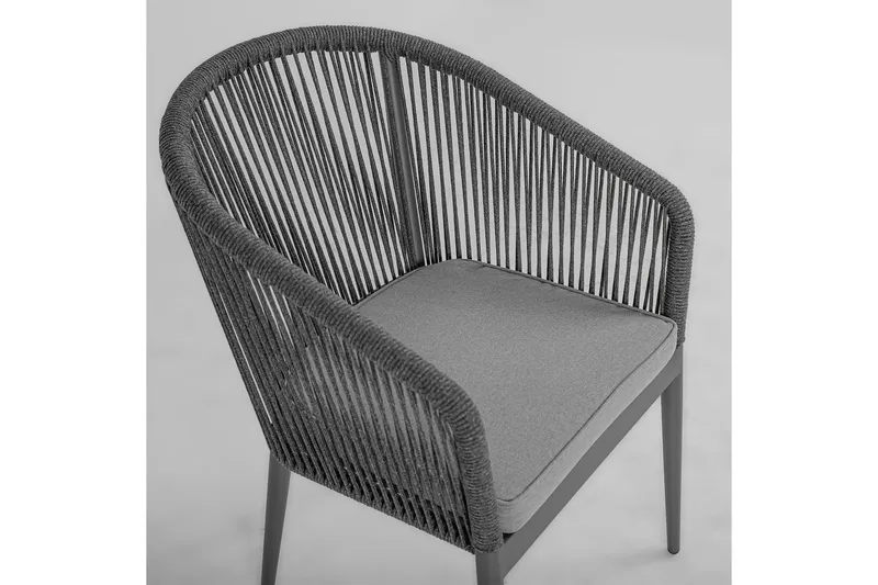 Utestol ECCO 57x65xH81cm grå aluminiumram - Utemöbler & utemiljö - Utestol & trädgårdsstol - Matstol & karmstol utomhus