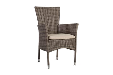 Utestol Paloma Med Kudde 57x59xh90 cm Brungrå - Utemöbler & utemiljö - Utestol & trädgårdsstol - Matstol & karmstol utomhus