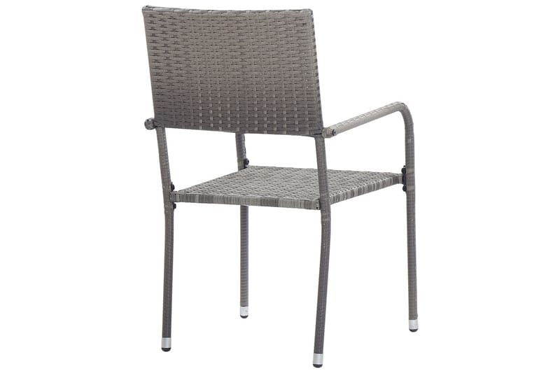 Utomhusstolar 2 st konstrotting grå - Grå - Balkongstol - Matstol & karmstol utomhus