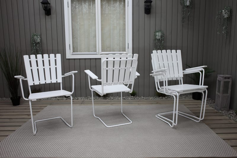 Vaxholm Karmstol Utomhus Vit - KWA - Utemöbler & utemiljö - Utestol & trädgårdsstol - Matstol & karmstol utomhus
