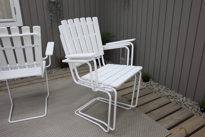 Vaxholm Karmstol Utomhus Vit - KWA - Utemöbler & utemiljö - Utestol & trädgårdsstol - Matstol & karmstol utomhus
