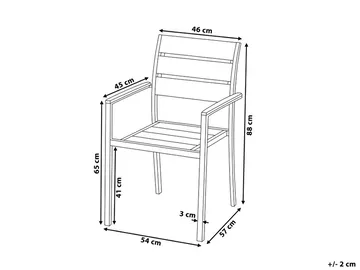 Vernio Trädgårdsstol 6 St 57 cm - Grå - Utemöbler & utemiljö - Utestol & trädgårdsstol - Matstol & karmstol utomhus