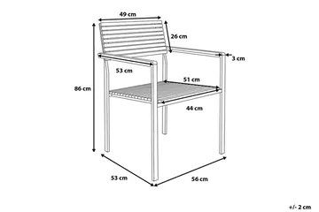 Viareggio Trädgårdsstol 6 St 53 cm - Trä/Natur - Utemöbler & utemiljö - Utestol & trädgårdsstol - Matstol & karmstol utomhus