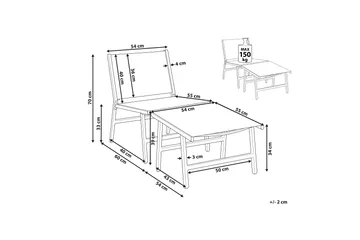 Montmagny Solstol 54x60 cm - Svart - Utemöbler & utemiljö - Utestol & trädgårdsstol - Solstol