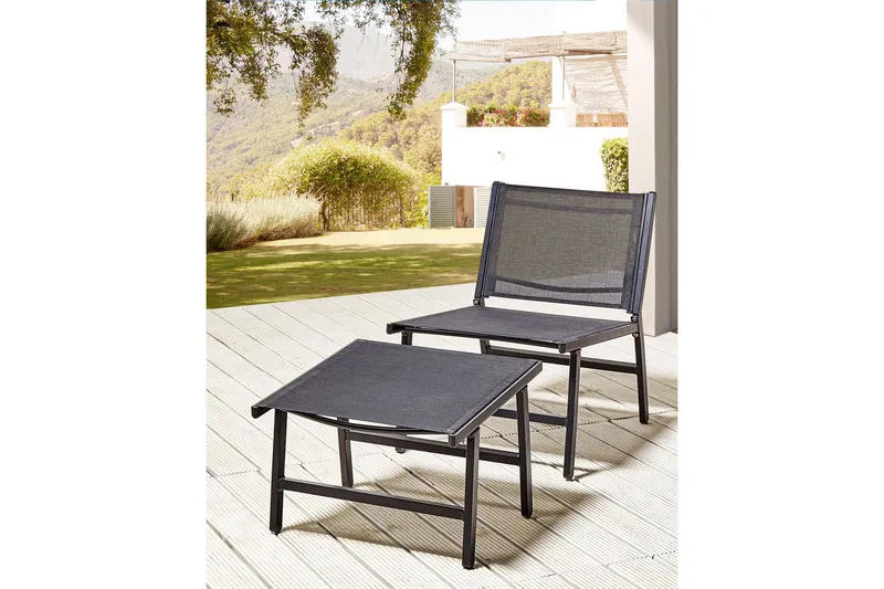 Montmagny Solstol 54x60 cm - Svart - Utemöbler & utemiljö - Utestol & trädgårdsstol - Solstol