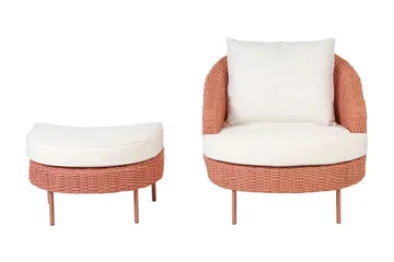 Napa Utefåtölj - Rosa/Vit - Utemöbler & utemiljö - Utestol & trädgårdsstol - Utefåtölj & loungefåtölj