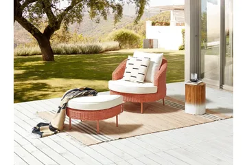 Napa Utefåtölj - Rosa/Vit - Utemöbler & utemiljö - Utestol & trädgårdsstol - Utefåtölj & loungefåtölj