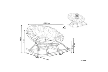Niverville Gungstol utomhus - Natural/Beige - Utemöbler & utemiljö - Utestol & trädgårdsstol - Gungstol utomhus