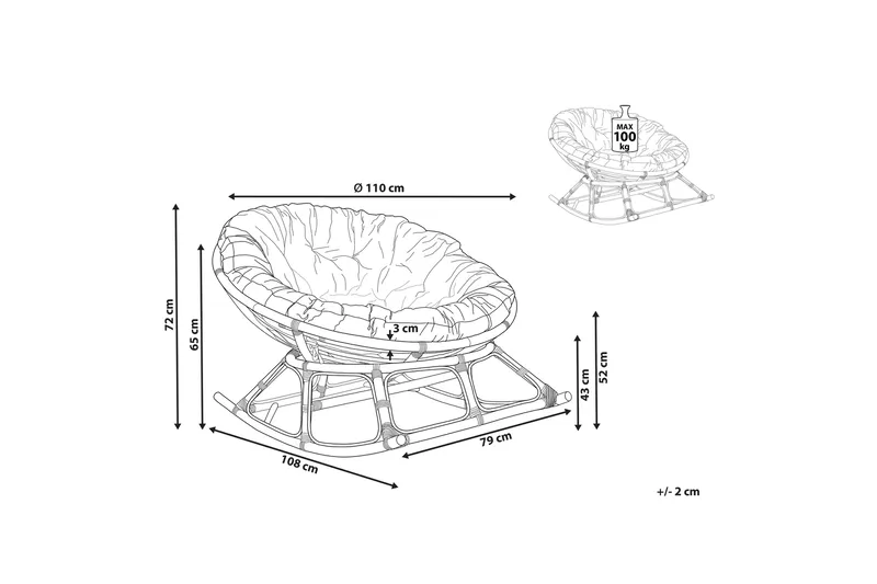 Niverville Gungstol utomhus - Natural/Beige - Utemöbler & utemiljö - Utestol & trädgårdsstol - Gungstol utomhus
