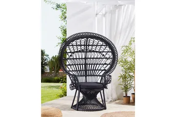 Påfågelstol Emmanuelle - Svart - Utemöbler & utemiljö - Utestol & trädgårdsstol - Utefåtölj & loungefåtölj