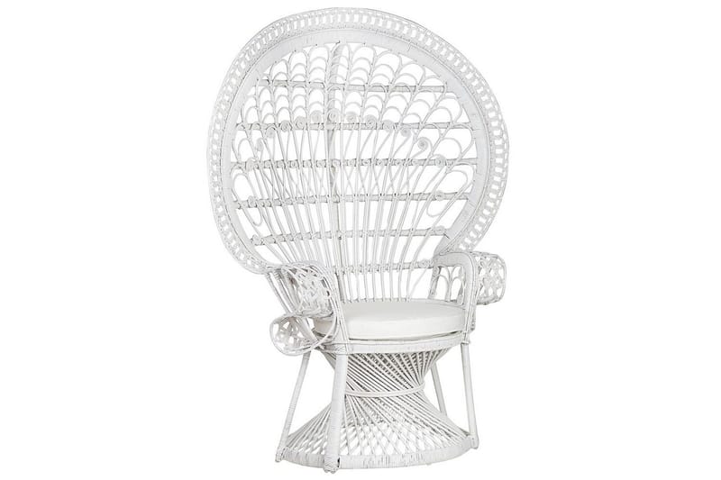 Påfågelstol Emmanuelle, Vit