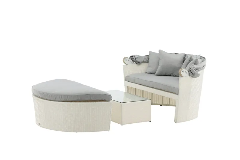 Padova Solsäng - Vit - Utemöbler & utemiljö - Loungemöbler - Solbädd