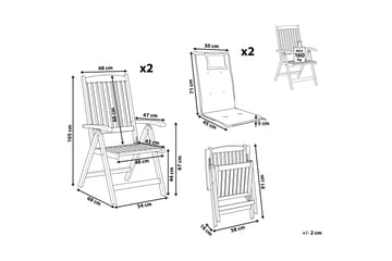 Paolo Positionsstol - Blå/Mörkbrun - Utemöbler & utemiljö - Utestol & trädgårdsstol - Positionsstol