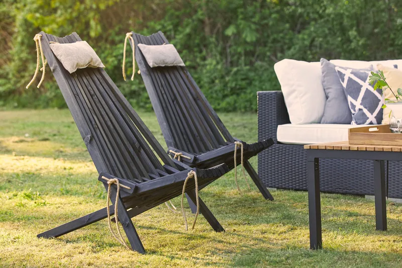 Park Solstol 2 st - Svart - Utemöbler & utemiljö - Loungemöbler - Loungestol utomhus