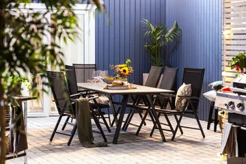 Maggie Fällbar Positionsstol utomhus i aluminium - Svart - Utemöbler & utemiljö - Utestol & trädgårdsstol - Positionsstol