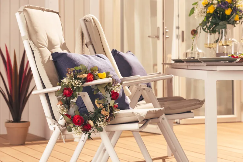 Maggie Positionsstol - Vit/grå - Utemöbler & utemiljö - Utestol & trädgårdsstol - Positionsstol