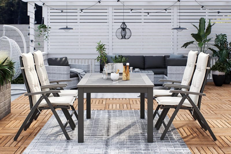 Monaco Positionsstol - Svart/grå - Utemöbler & utemiljö - Utestol & trädgårdsstol - Positionsstol