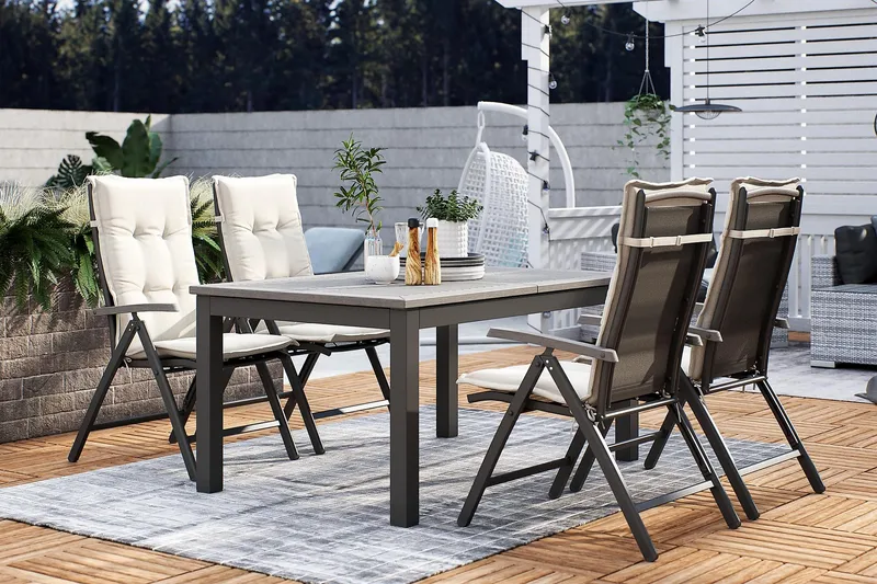 Monaco Positionsstol - Svart/grå - Utemöbler & utemiljö - Utestol & trädgårdsstol - Positionsstol