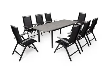 Monaco Positionsstol - Svart/grå - Utemöbler & utemiljö - Utestol & trädgårdsstol - Positionsstol