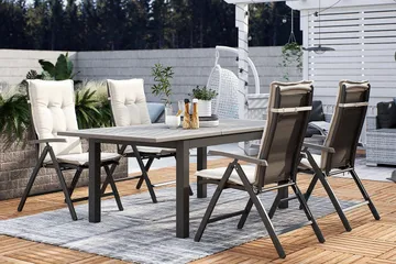 Monaco Positionsstol - Svart/grå - Utemöbler & utemiljö - Utestol & trädgårdsstol - Positionsstol