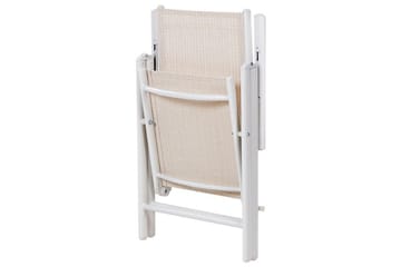 Positionsstol Villacarillo 6 st - Beige/Vit - Utemöbler & utemiljö - Utestol & trädgårdsstol - Positionsstol