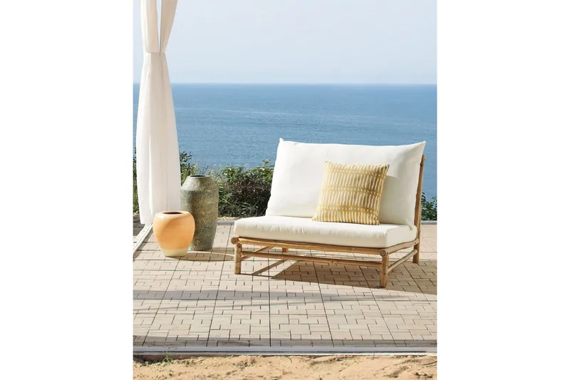 Rosthern Utefåtölj - Ljusbrun/Vit - Utemöbler & utemiljö - Utestol & trädgårdsstol - Utef åtölj & loungefåtölj