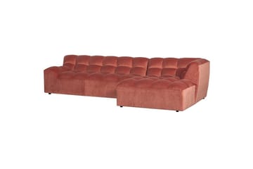 Schäslong Allure - Tvättad sammet rosa, Right - Möbler - Soffa - Hörnsoffa