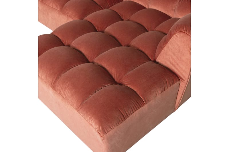 Schäslong Allure - Tvättad sammet rosa, Right - Möbler - Soffa - Hörnsoffa