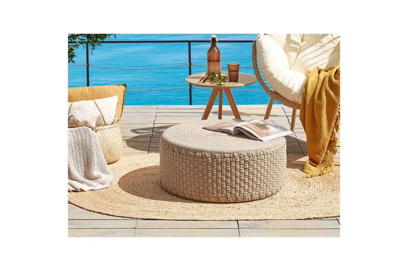 Sittpuff Mithi Beige - Beige - Utemöbler & utemiljö - Utestol & trädgårdsstol - Sittsäckar utomhus