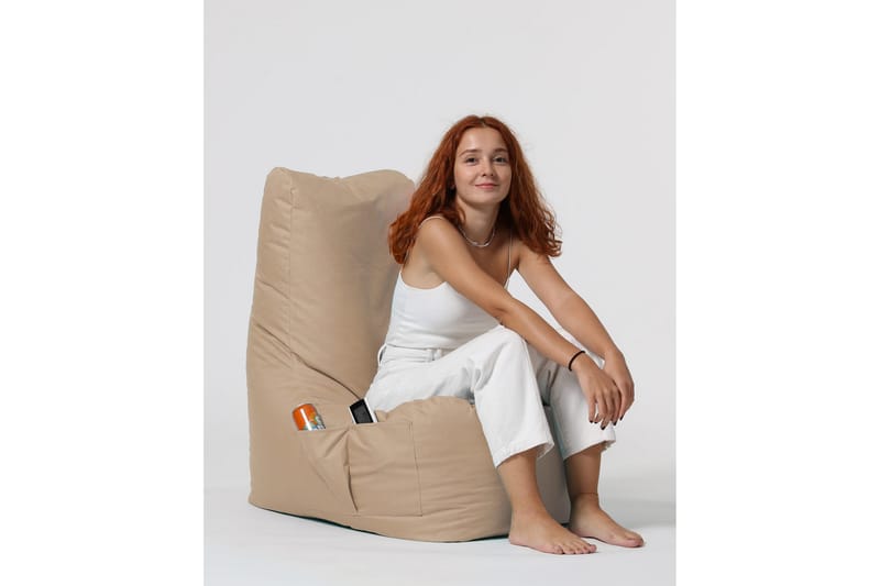 Sittsäck Utomhus Dimants 60 cm - Beige - Utemöbler & utemiljö - Utestol & trädgårdsstol - Sittsäckar utomhus